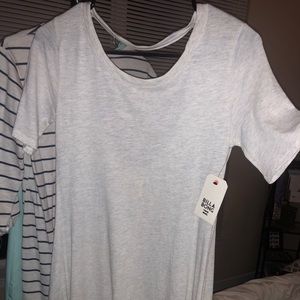 Open back tee shirt dress